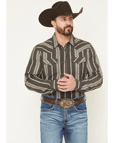 Cody James Men's Harpeth Striped Long Sleeve Snap Western Shirt