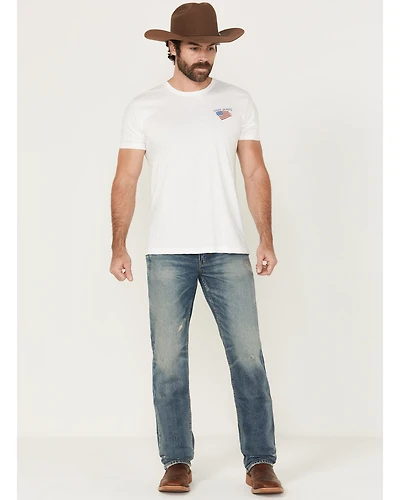 Moonshine Spirit Men's Slasher Wash Decker Slim Straight Rigid Denim Jeans