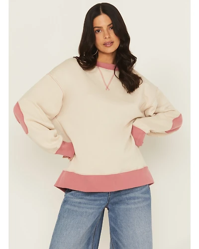 Cleo + Wolf Women's Colorblock Fleece Sweatshirt
