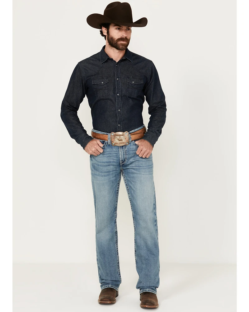 Ariat Men's Boot Barn Exclusive M2 Nolan Badger Medium Wash Relaxed Bootcut Stretch Denim Jeans