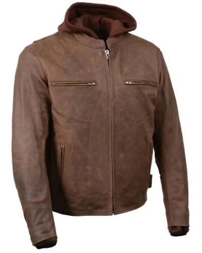 Milwaukee Leather Men's Scoundrel Vintage Crazy Horse Leather Jacket - 3X