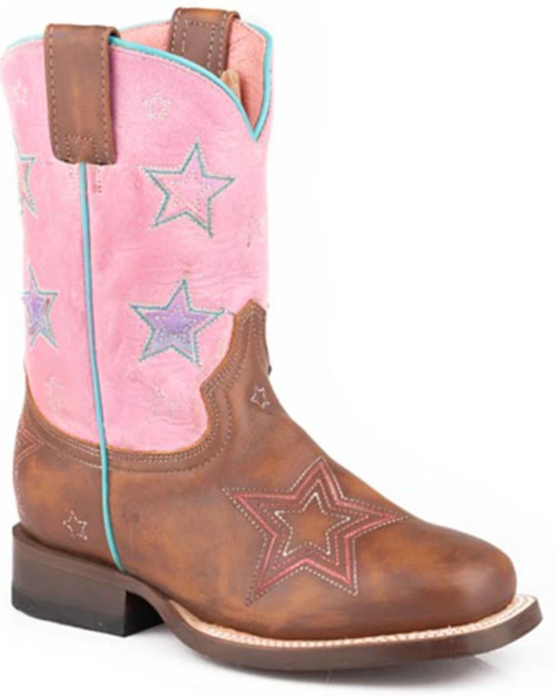 Roper Little Girls' Star Western Boots - Square Toe