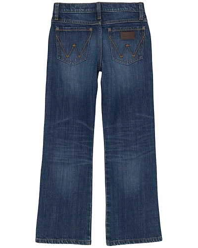 Wrangler Retro Boys' Jackson Hole Dark Wash Relaxed Bootcut Stretch Denim Jeans