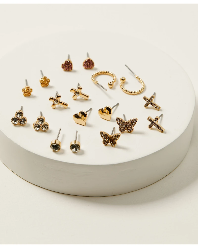 Shyanne Women's Stud Earring Set - 9 Piece