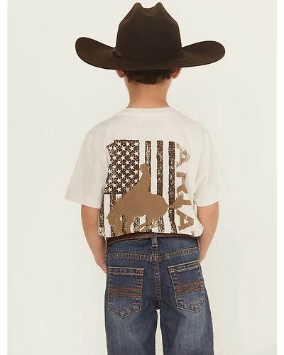 Ariat Boys' Bronco Flag Short Sleeve Graphic T-Shirt