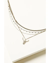 Shyanne Women's Steer Head Layered Necklace
