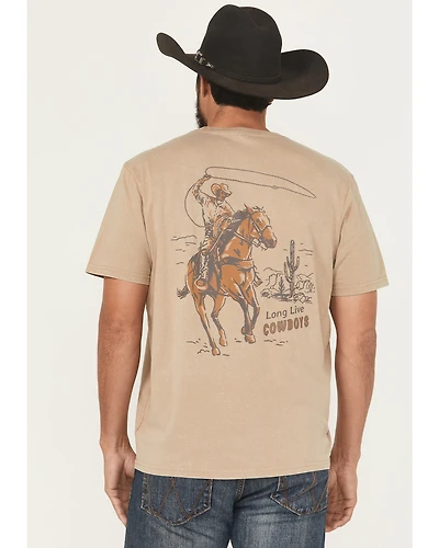 Wrangler Men's Long Live Cowboys Short Sleeve Graphic T-Shirt