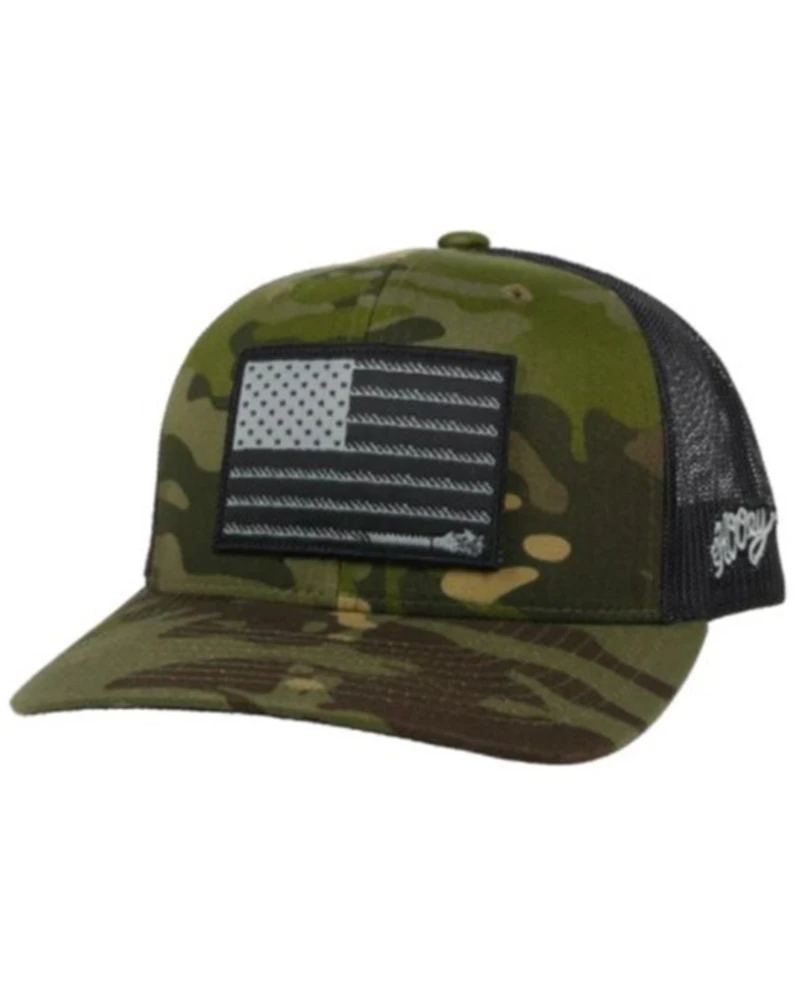 Hooey Men's Camo Flag Patch Trucker Cap