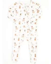 Angel Dear Infant Boys' Cowboy Dogs Long Sleeve Zipper Onesie