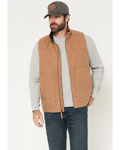 Hawx Men's Fleece Lined Solid Duck Canvas Vest