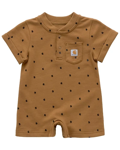 Carhartt Infant Boys' Logo Short Sleeve Snap Onesie