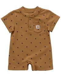 Carhartt Infant Boys' Logo Short Sleeve Snap Onesie