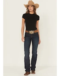 Cinch Women's Jenna Dark Wash Straight Leg Relaxed Fit Stretch Denim Jeans