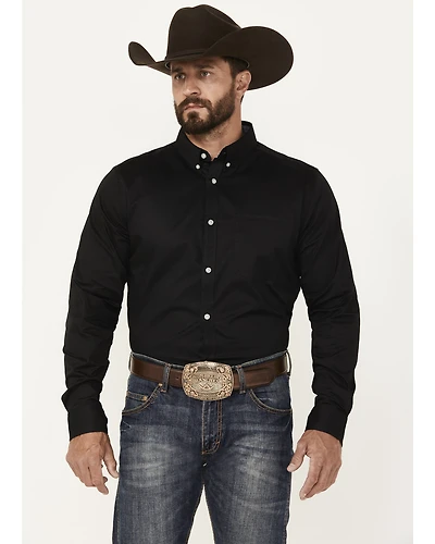 Cody James Men's Basic Twill Long Sleeve Button-Down Performance Western Shirt - Big