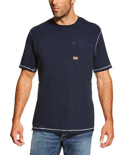 Ariat Men's Rebar Crew Short Sleeve Pocket Tee - Tall