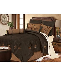 HiEnd Accents Laredo Star Embroidery King Comforter Set - 6 Piece