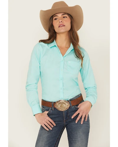 Ariat Women's Boot Barn Exclusive Solid Kirby Long Sleeve Button-Down Stretch Western Shirt