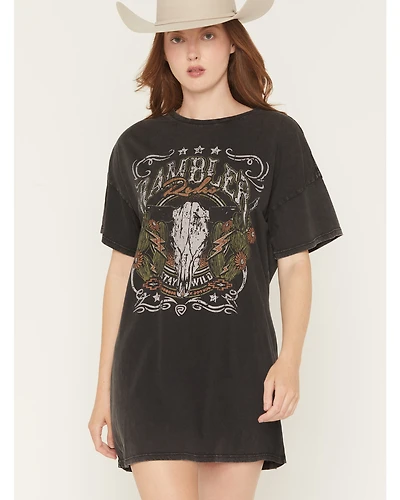 Rock & Roll Denim Women's Boot Barn Exclusive Steer Head Rambler Short Sleeve T-Shirt Dress