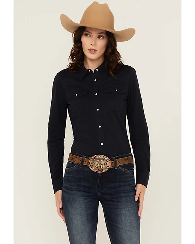 Shyanne Women's Solid Core Long Sleeve Snap Western Shirt