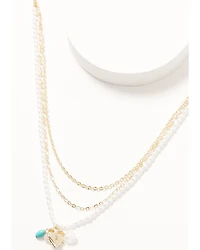Shyanne Women's Pearl Cluster Charm Layered Necklace