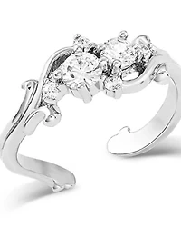 Montana Silversmiths Women's Fiery Ice Silver Crystal Ring