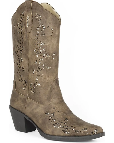 Roper Women's Brown Alisa Western Boots - Snip Toe