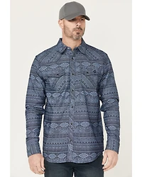 Cody James Men's FR Southwestern Print Lightweight Long Sleeve Snap Western Work Shirt