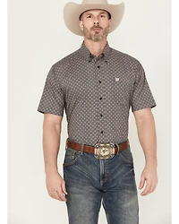 Cinch Men's Geo Print Short Sleeve Button-Down Stretch Western Shirt