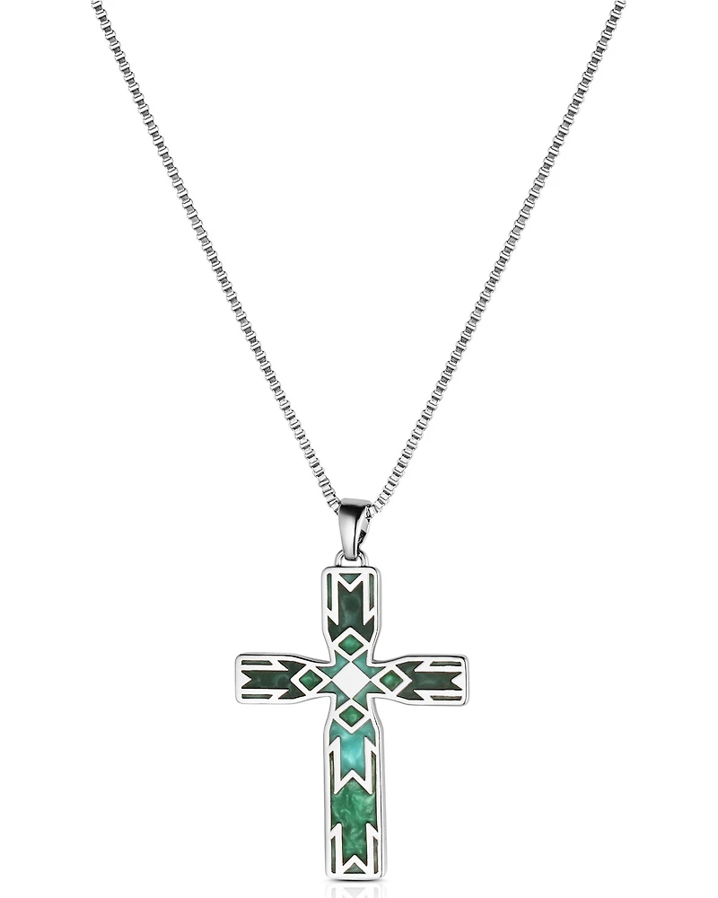 Montana Silversmiths X Ian Munsick Painted Channel Cross Necklace
