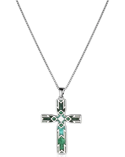 Montana Silversmiths X Ian Munsick Painted Channel Cross Necklace