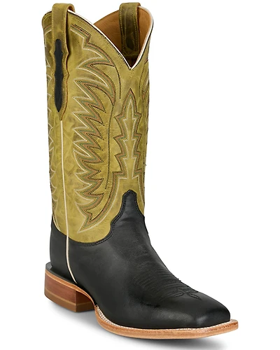 Justin Men's Burchett Western Boots - Broad Square Toe