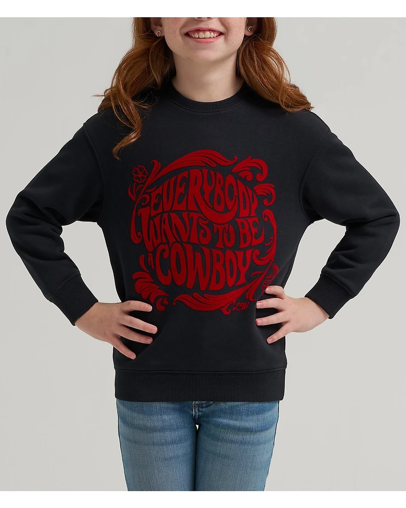 Wrangler X Lainey Wilson Women's Cowboy Crew Neck Pullover Sweatshirt