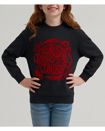 Wrangler X Lainey Wilson Women's Cowboy Crew Neck Pullover Sweatshirt