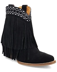 Dingo Women's Tapadero Suede Fringe Western Booties