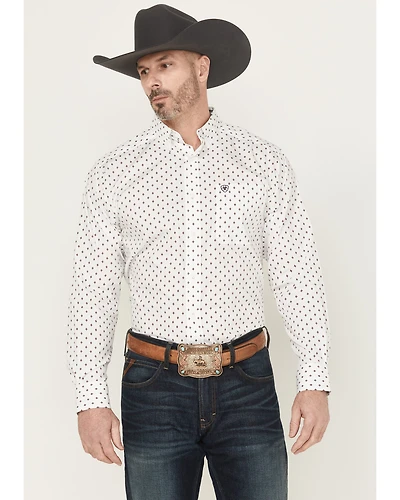 Ariat Men's Ross Wrinkle Free Geo Print Long Sleeve Button-Down Western Shirt