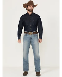 Cinch Men's White Label Medium Wash Relaxed Straight Rigid Denim Jeans