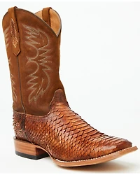Cody James Men's Brandy Exotic Python Western Boots - Broad Square Toe