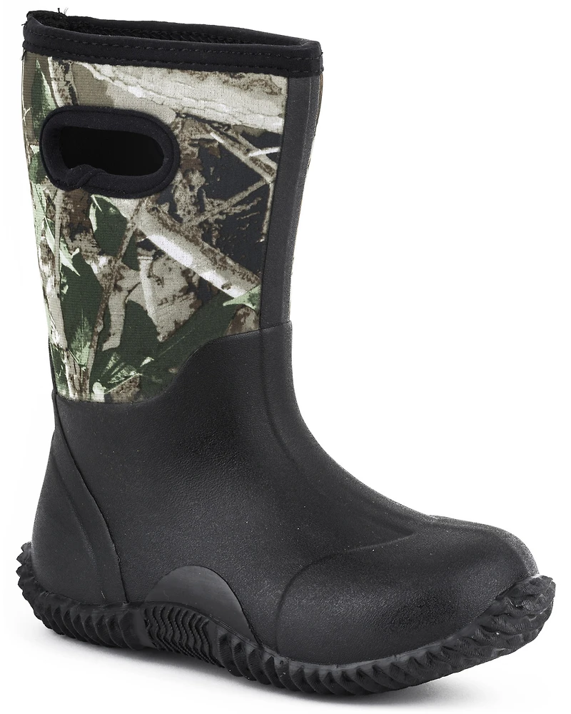 Roper Kid's Camo Neoprene Barnyard Work Boots