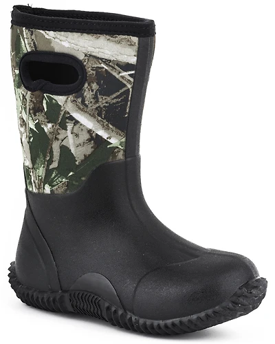 Roper Kid's Camo Neoprene Barnyard Work Boots