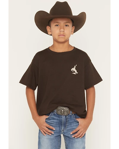 Riot Society Boys' Bucking Bronco Embroidered Short Sleeve T-Shirt