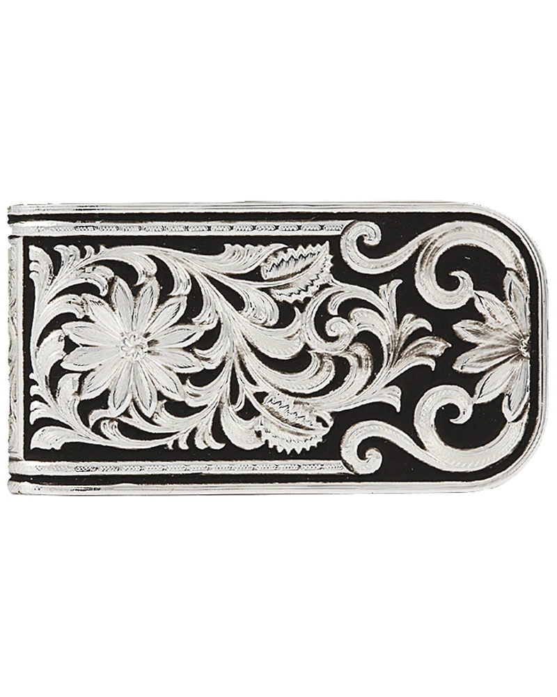 Montana Silversmiths Men's LeatherCut Bitterroot Money Clip