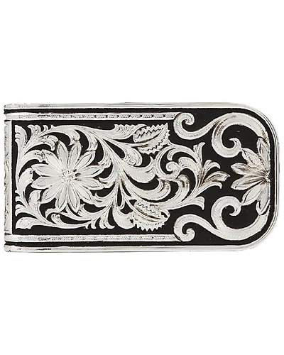 Montana Silversmiths Men's LeatherCut Bitterroot Money Clip