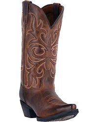 Laredo Maddie Distressed Cowgirl Boots - Snip Toe