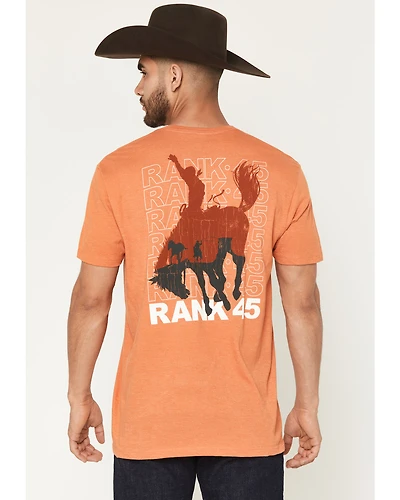 RANK 45® Men's Cowboy Logo Short Sleeve Graphic T-Shirt