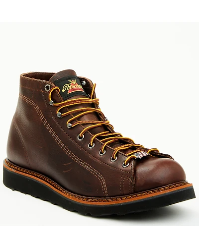 Thorogood Men's Walnut Roofer USA Work Boots - Soft Toe