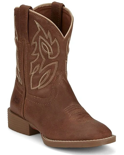 Justin Boys' Canter Western Boots - Broad Square Toe