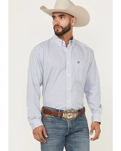 Ariat Men's Danny Wrinkle Free Geo Print Long Sleeve Button-Down Western Shirt - Tall