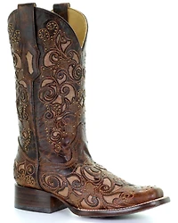 Corral Women's Embroidered Stud Inlay Western Boots