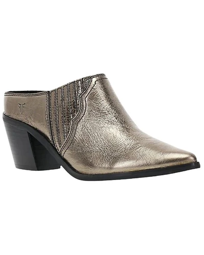 Frye Women's Sara Metallic Western Mules - Round Toe