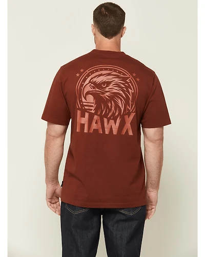 Hawx Men's Solid Silhouette Short Sleeve Graphic Work T-Shirt